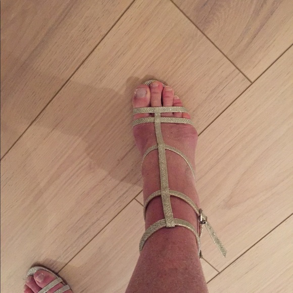 Silver SANDALS! Evening Wedding, PROM party heels - Picture 4 of 9